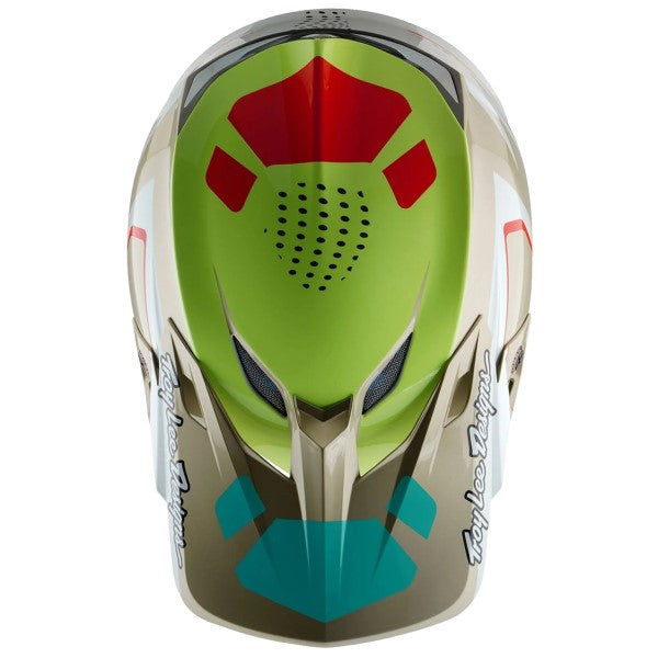 Casque de Motocross SE5 Composite Optic MIPS Troy Lee Designs blanc, dessus