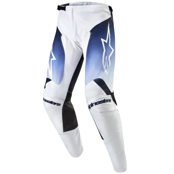 Pantalon de Motocross Racer Hoen Alpinestars blanc et bleu