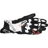 Gants de Moto GP Plus R v3 Alpinestars blanc et noir, dessus