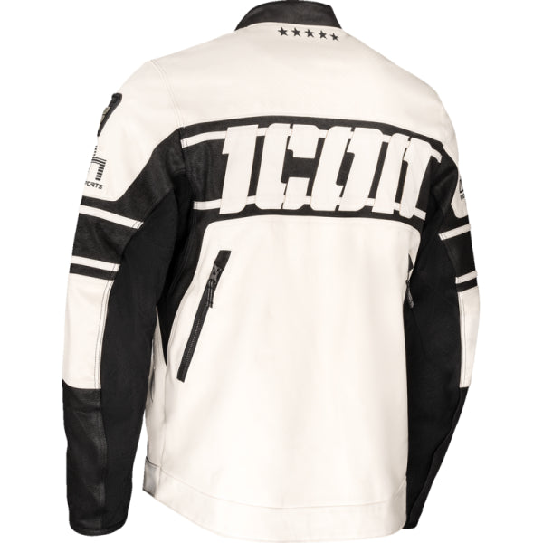 Manteau de Moto Neo Daytona 2 Icon blanc et noir, dos
