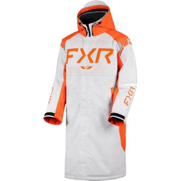 Manteau Warm-Up FXR blanc et orange