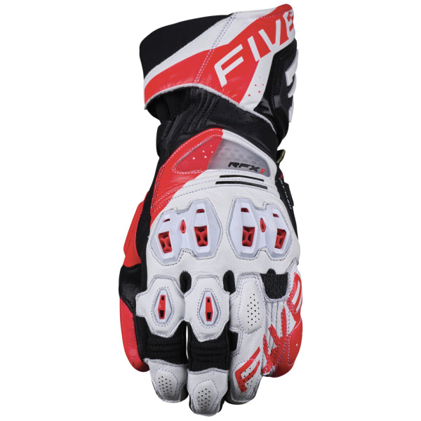 Gants de Moto RFX1 EVO FIVE blanc et rouge