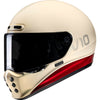 Casque Intégral de Moto V10 Tami HJC blanc et rouge, de 3/4