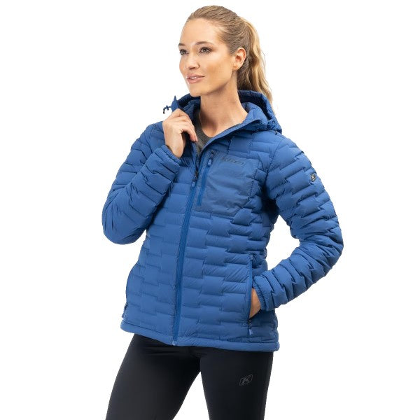 Manteau Luna Stretch Down à Capuche Femme Klim bleu