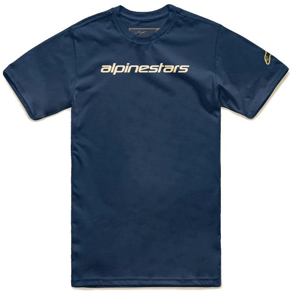 T-Shirt Linear Wordmark Alpinestars bleu