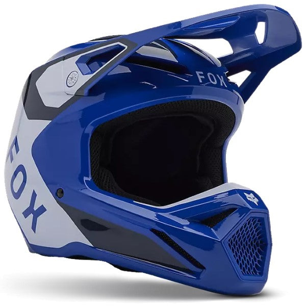 Casque de Motocross V1 Lean Fox bleu