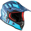 Casque de Motocross TX019Y Error Junior Bleu incliné de face