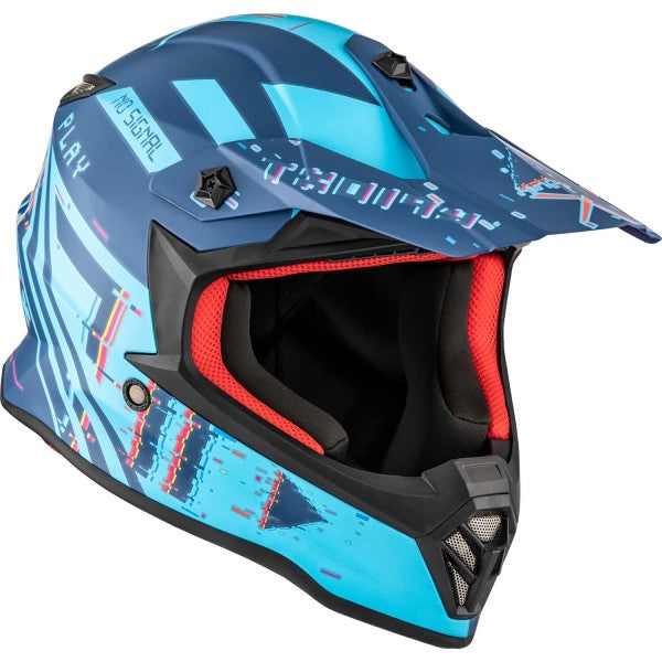 Casque de Motocross TX019Y Error Junior CKX Bleu