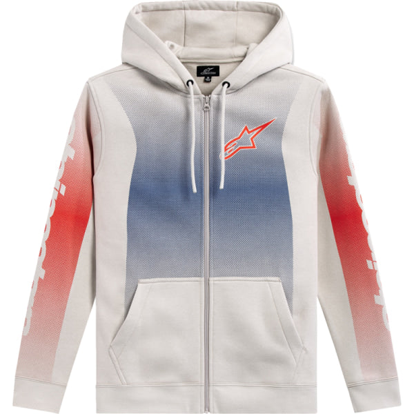 Coton Ouaté Arising Alpinestars bleu blanc et rouge, de face