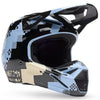 Casque de Motocross V1 Digi Image Fox bleu clair, de 3/4
