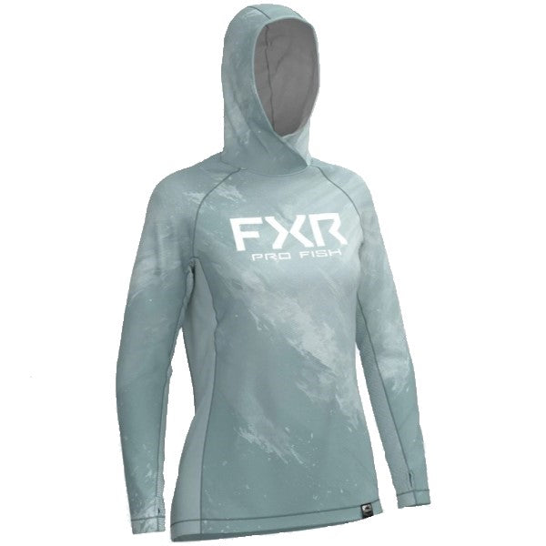 Coton Ouaté Derby Swell Air UPF Femme FXR bleu clair, de face