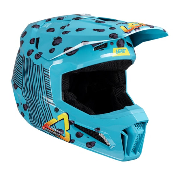 Casque de Motocross 3.5 V25 Junior Leatt bleu, de 3/4