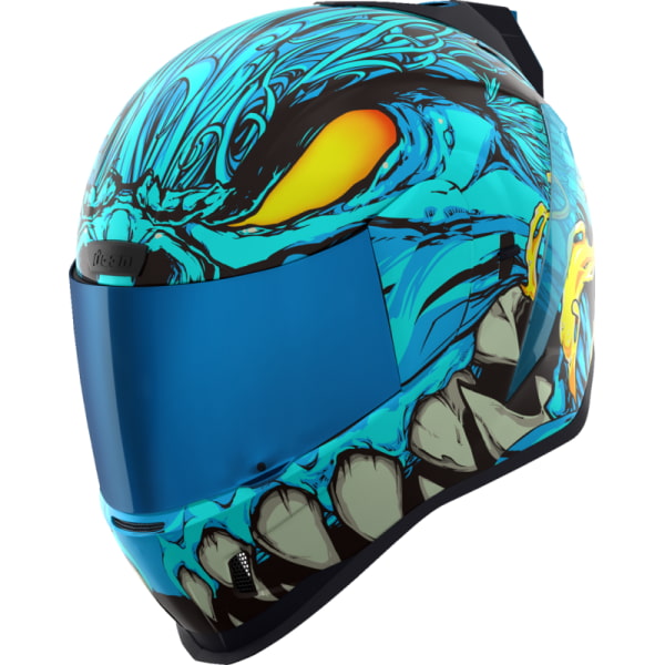 Casque Intégral de Moto Airform MIPS Manik'RR Bleu incliné de face