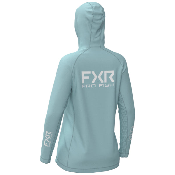 Coton Ouaté Derby Air UPF Femme FXR bleu, de dos