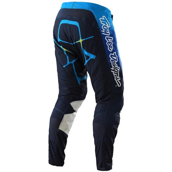 Pantalon de Motocross SE Pro Webstar Troy Lee Designs bleu, de dos