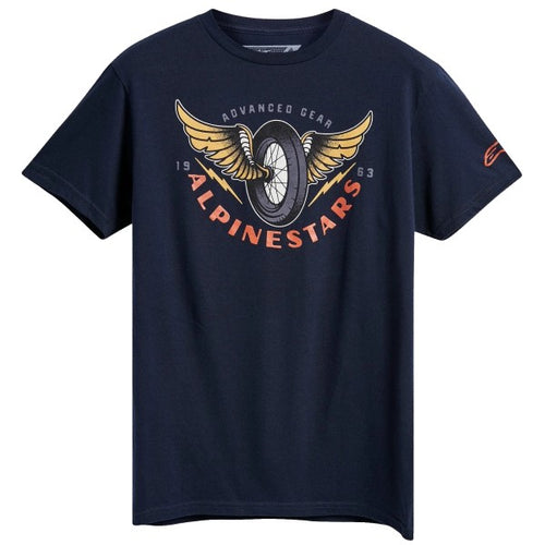 T-Shirt Flyer Alpinestars bleu, de face