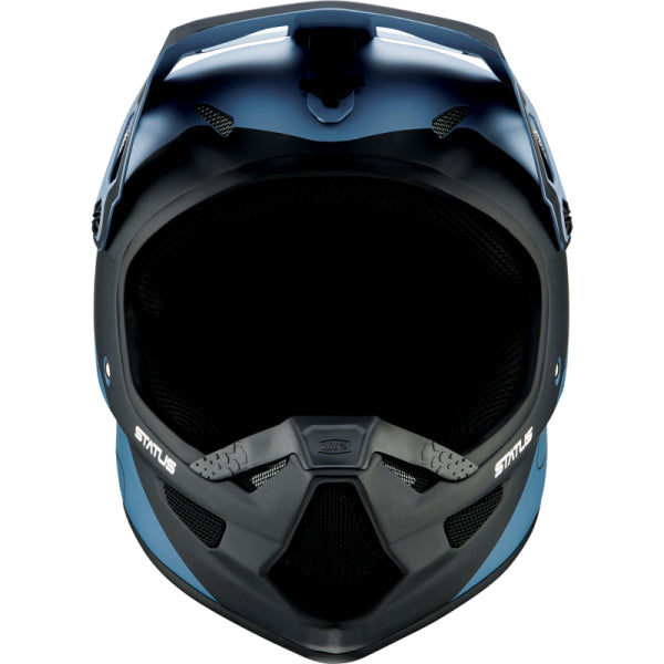 Casque Intégral de Vélo Status 100% bleu, de face