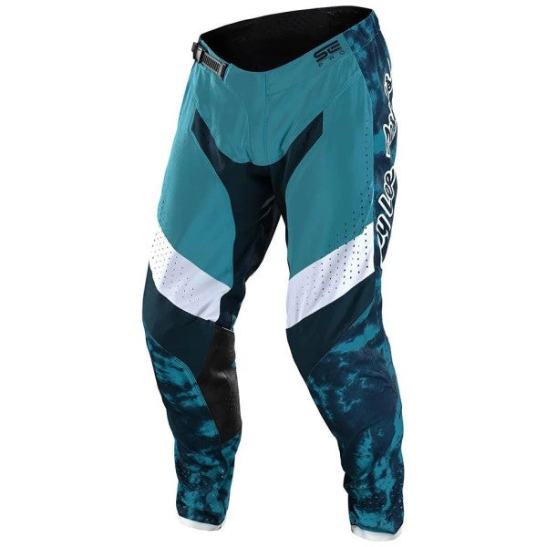 Pantalon de Motocross SE Pro Dyeno Troy Lee Designs bleu, de face