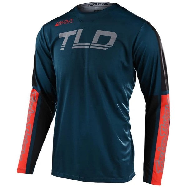 Chandail de Motocross Scout GP Recon Troy Lee Designs bleu, de face