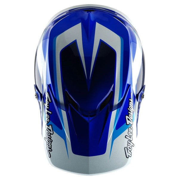 Casque de Motocross GP Shutter Troy Lee Designs bleu, dessus