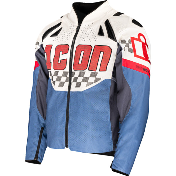 Manteau de Moto Contra 3 Hero Icon bleu et blanc