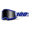 Lunettes de Motocross Accuri 2 Sand Lentille Fumée 100% bleu et blanc