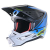 Casque de Motocross SM5 Rayon Alpinestars bleu et blanc