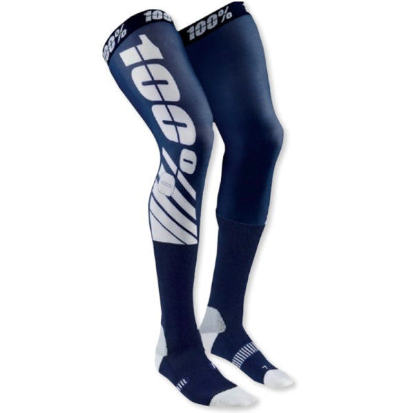 Bas de Motocross REV 100% bleu et blanc