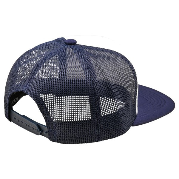 Casquette Stamp Troy Lee Designs bleu et blanc, arrière