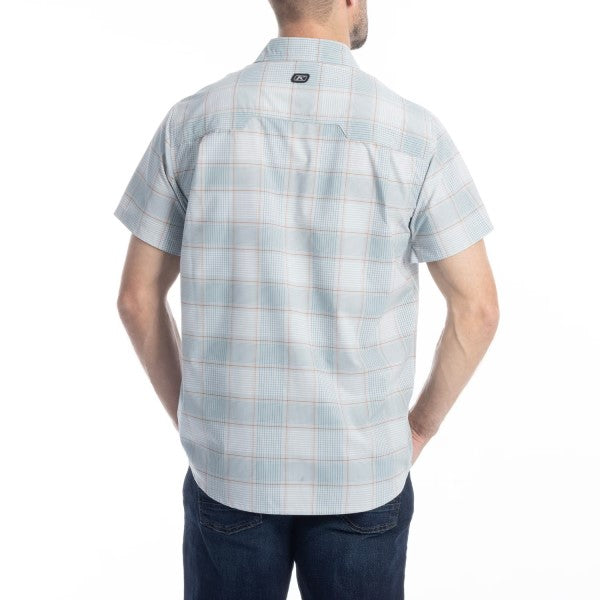 Chemise Taggart Stretch Klim bleu et blanc, de dos