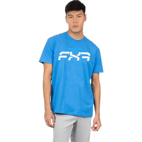 T-Shirt Vapor Premium FXR bleu et blanc, de face