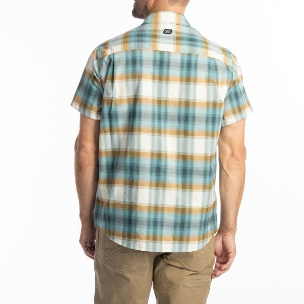 Chemise Nero Stretch Klim bleu et jaune, de dos