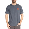 T-Shirt Live to Ride Tri-blend Klim bleu et orange, de face