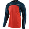 Chandail de Motocross Scout SE Systems Troy Lee Designs bleu et orange, de face