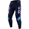 Pantalon de Motocross GP Pro Partical Troy Lee Designs bleu et orange, de face