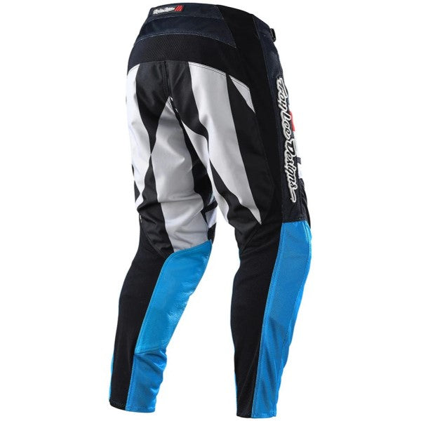 Pantalon de Motocross GP Air Warped Troy Lee Designs bleu et rouge, de dos