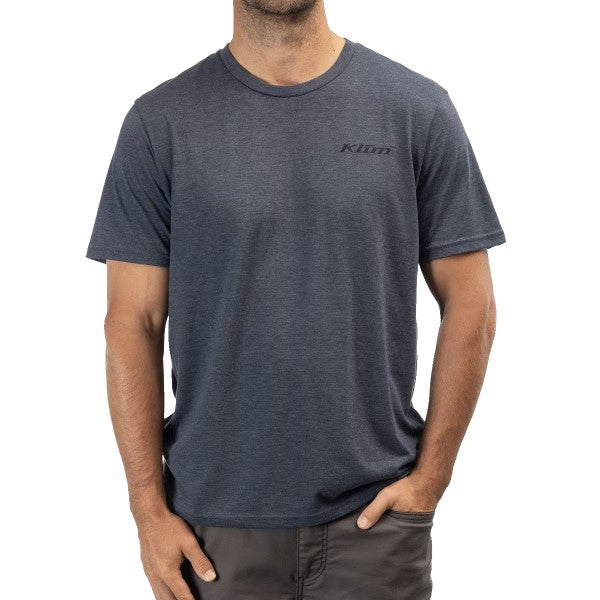 T-Shirt Mountain Peak Tri-blend Klim bleu foncé, de face