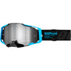 Lunettes de Motocross Armega Lentille Miroir 100% bleu et noir