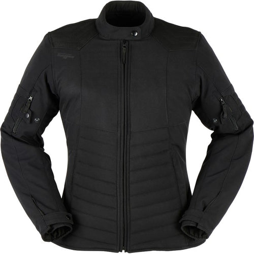 Manteau de Moto Ice Track Femme Noir de devant