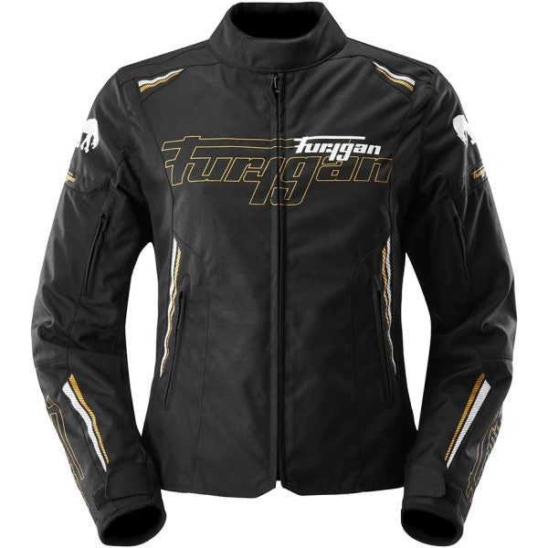 Veste de Moto Agata Femme Noir/Or de face