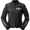 Veste de Moto Agata Femme Noir/Rose de face