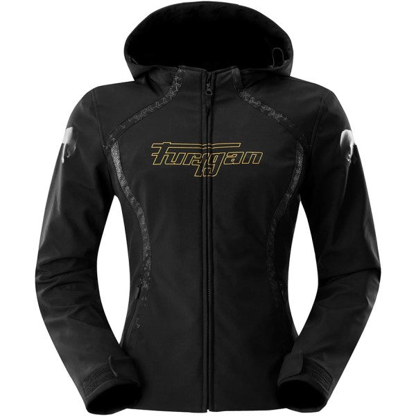 Veste de Moto Skye Femme Noir/Or de face