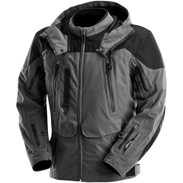 Manteau de Moto Kalahari Anthracite incliné de face