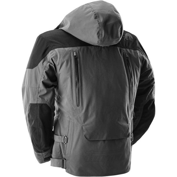 Manteau de Moto Kalahari Anthracite incliné de dos