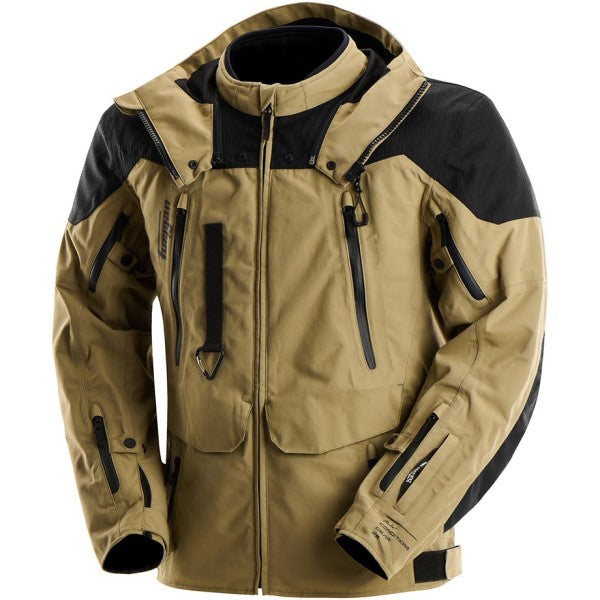 Manteau de Moto Kalahari Sable incliné de face