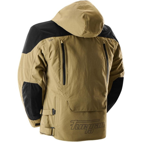 Manteau de Moto Kalahari Sable incliné de dos