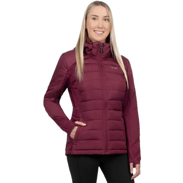 Manteau Matelassé Phoenix Femme FXR bordeaux