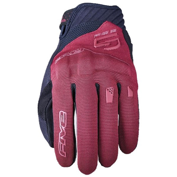 Gants de Moto RS3 Evo Femme FIVE bordeaux, dessus