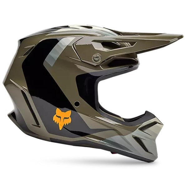 Casque de Motocross V3 Fade MIPS brun, de côté