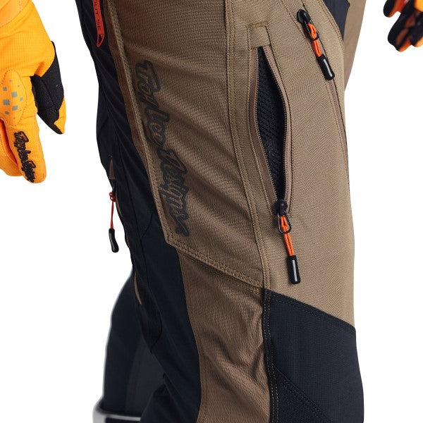 Pantalon de Motocross Scout SE Troy Lee Designs brun, détail côté